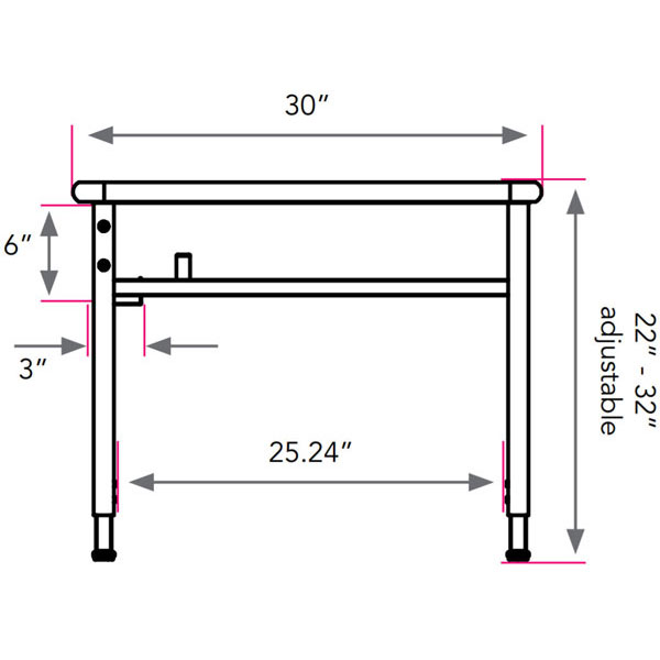 Planner Lab Computer Table 48"W x 30"D