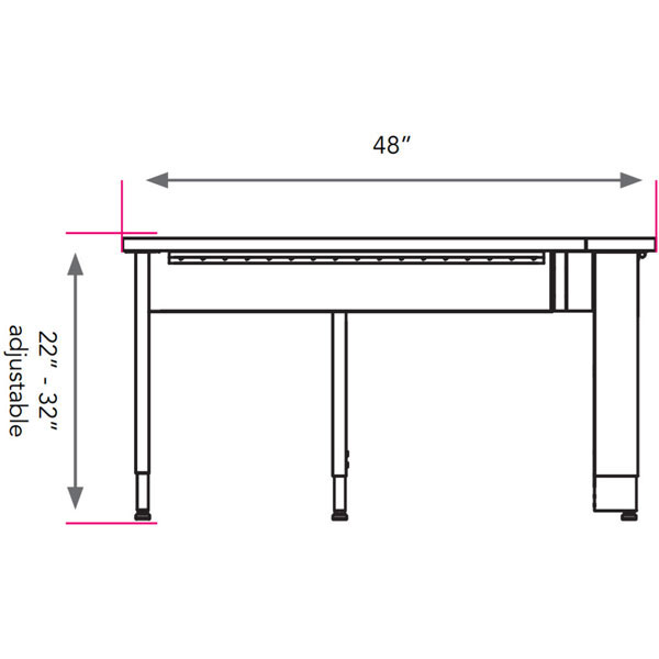 Planner Access Corner Computer Table 48"W x 24"D