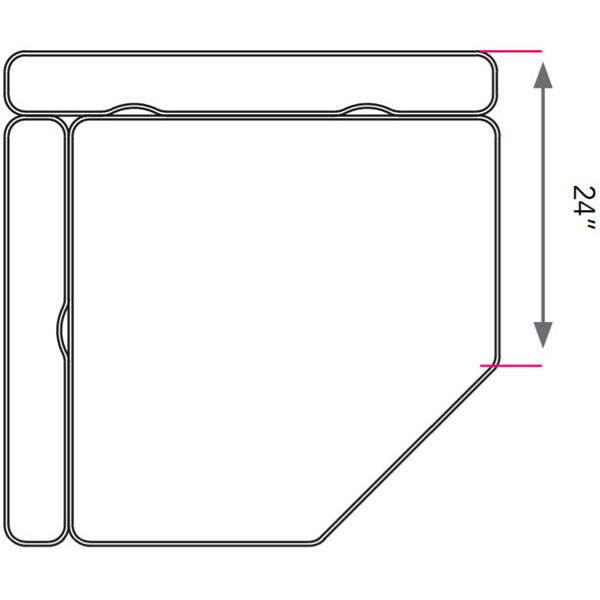 Planner Access Corner Computer Table 48"W x 24"D