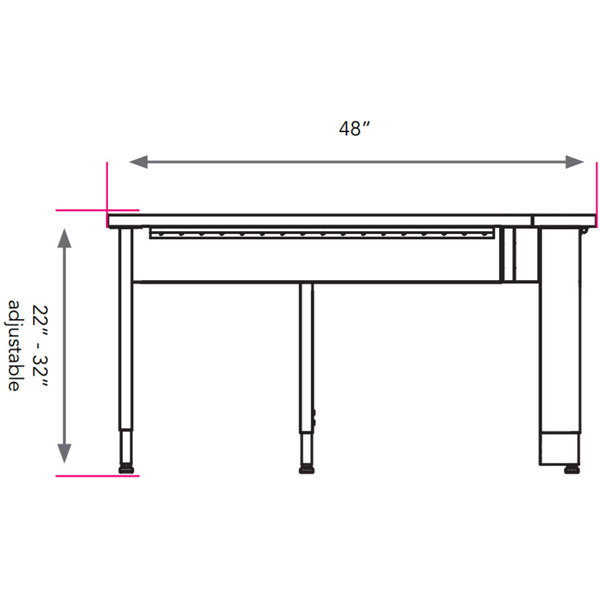 Planner Access Corner Computer Table 48"W x 30"D