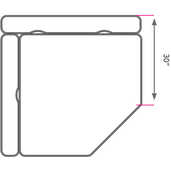 Planner Access Corner Computer Table 48"W x 30"D