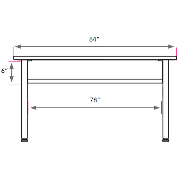 Planner Three-Student Desk 84"W x 24"D