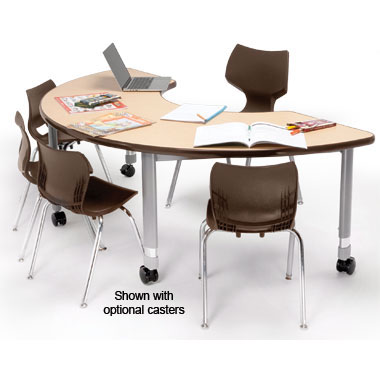 Smith System Interchange Half Moon Activity Table - 72"W x 36"D