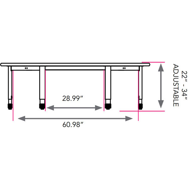 Smith System Interchange Kidney Activity Table - 72"W x 48"D