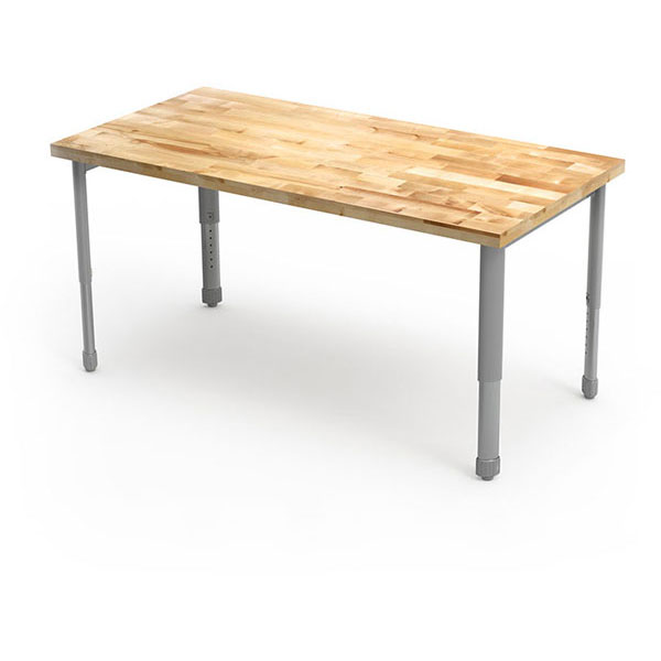 Interchange Activity Table with Butcher Block Top - 60"W x 30"D by Smith System 