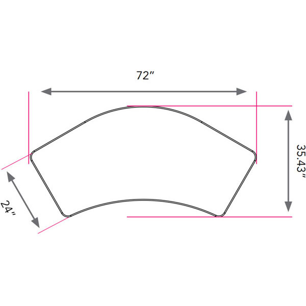 Smith System Interchange Crescent Activity Table - 72"W x 30"D