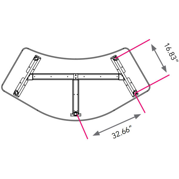 Smith System Interchange Crescent Activity Table - 72"W x 30"D