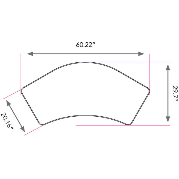 Smith System Interchange Crescent Activity Table - 60"W x 30"D