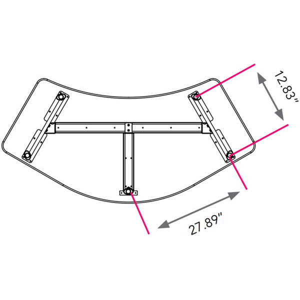 Smith System Interchange Crescent Activity Table - 60"W x 30"D