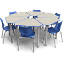 Interchange Diamond Desk Bundle - Six Desks + Six Flavors Chairs by Smith System