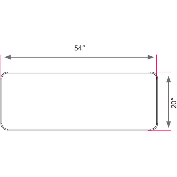 Smith System Interchange Trespa TopLab Plus Science Table - 54"W x 20"D x 21.25"-33.25"H