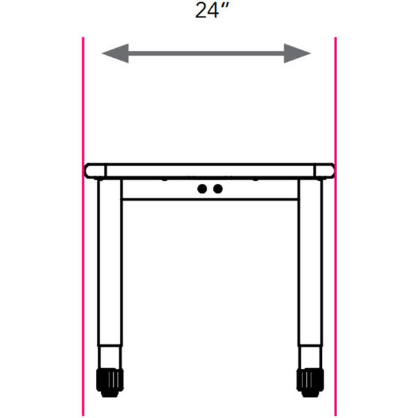 Smith System Interchange Trespa TopLab Plus Science Table - 60"W x 24"D x 21.25"-33.25"H