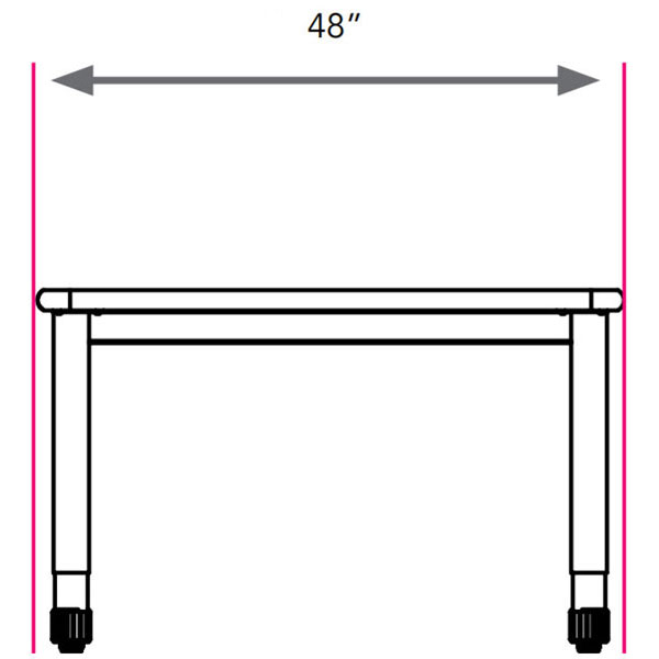 Smith System Interchange Trespa TopLab Plus Science Table - 48"W x 24"D x 21.25"-33.25"H