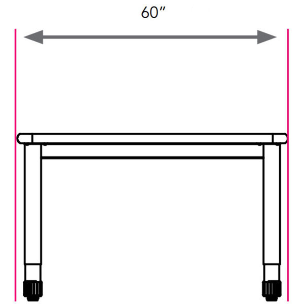 Smith System Interchange Trespa TopLab Plus Science Table - 60"W x 42"D x 21.25"-33.25"H