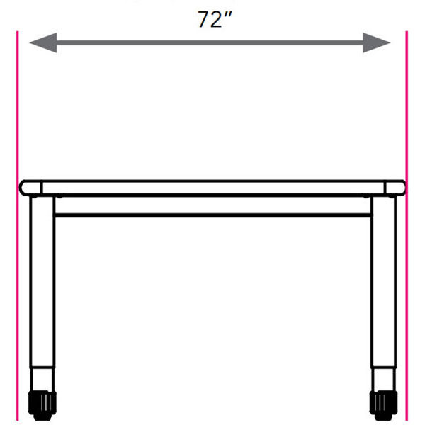 Smith System Interchange Trespa TopLab Plus Science Table - 72"W x 24"D x 21.25"-33.25"H