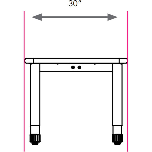 Smith System Interchange Trespa TopLab Plus Science Table - 36"W x 30"D x 21.25"-33.25"H