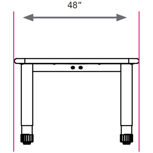 Smith System Interchange Trespa TopLab Plus Science Table - 72"W x 48"D x 21.25"-33.25"H