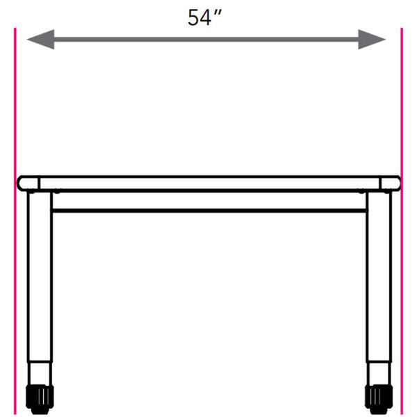 Smith System Interchange Trespa TopLab Plus Science Table - 54"W x 24"D x 21.25"-33.25"H