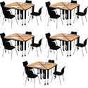 Interchange Wing Desk Bundle - Twenty Desks + Twenty Flavors Chairs by Smith System