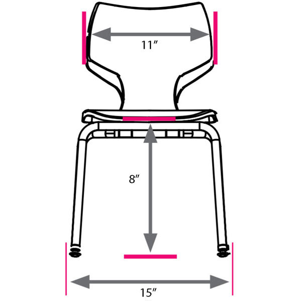 Flavors 8"H Stack Chair