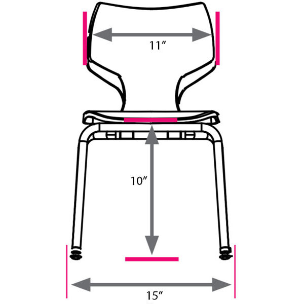 Flavors 10"H Stack Chair