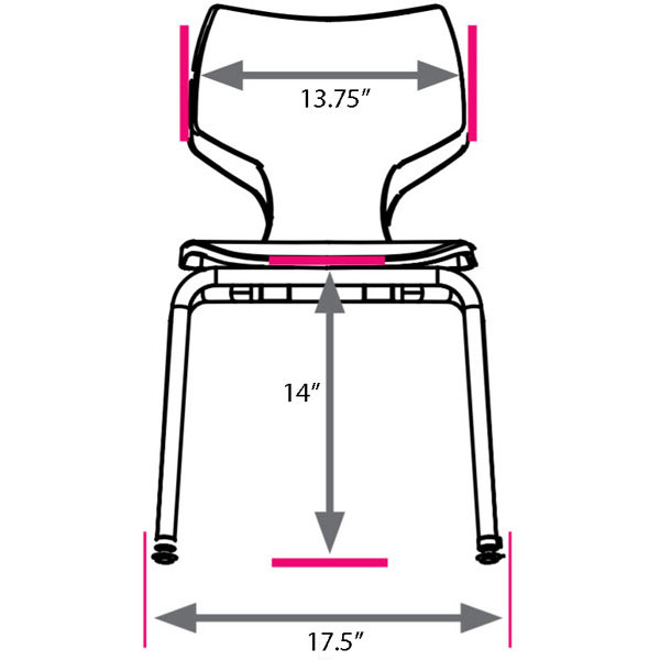 Flavors 14"H Stack Chair