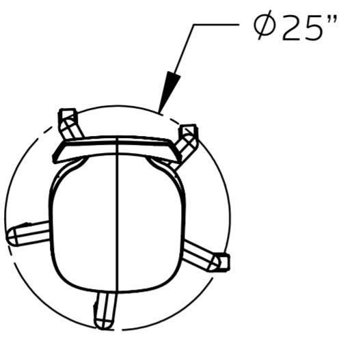 Flavors Adjustable Chair with A Shell and Casters