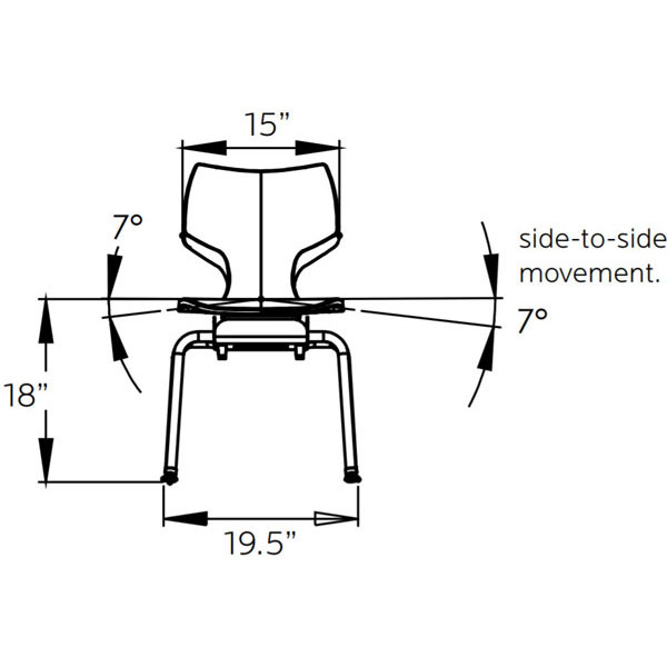 Flavors Noodle Chair - 18"H