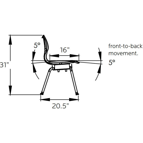 Flavors Noodle Chair - 18"H