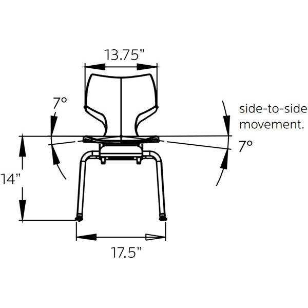 Flavors Noodle Chair - 14"H