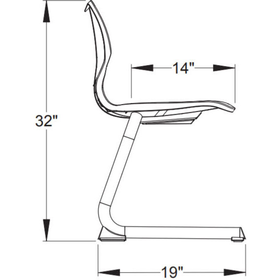 Smith System Flavors 18" Cantilever Chair