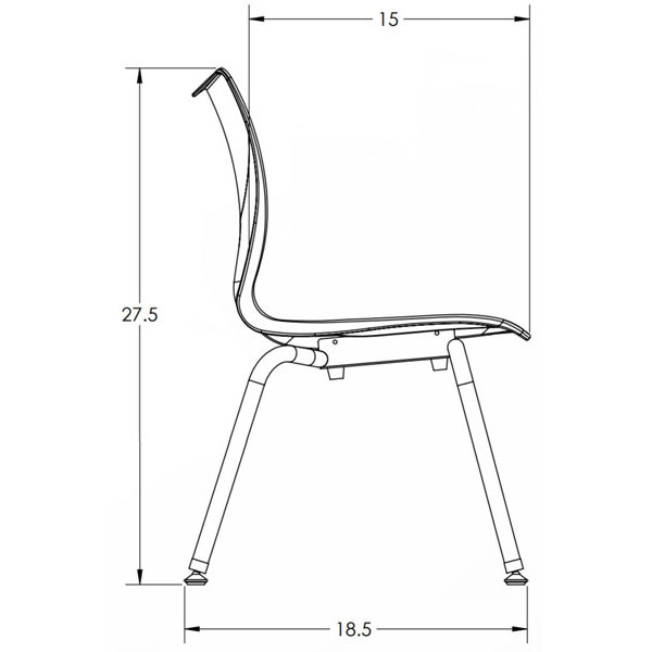 Smith System 14"H Groove Stack Chair