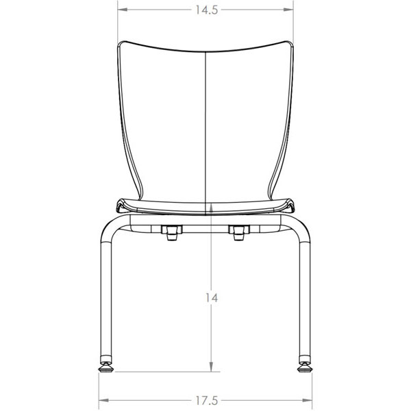 Smith System 14"H Groove Stack Chair