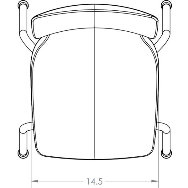 Smith System 14"H Groove Stack Chair