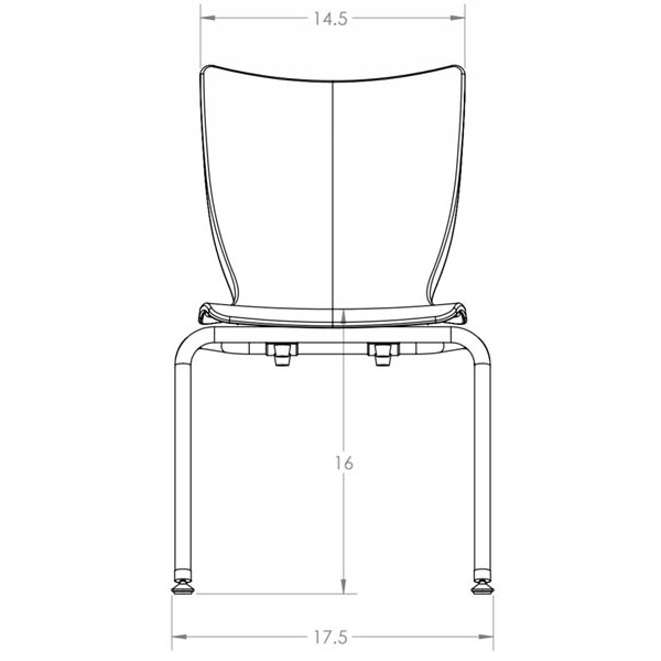 Smith System 16"H Groove Stack Chair