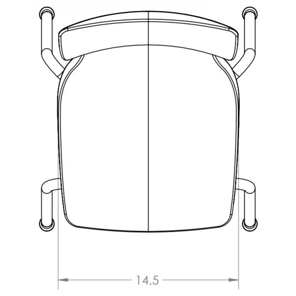 Smith System 16"H Groove Stack Chair