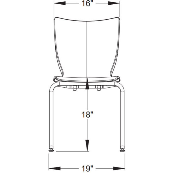 Smith System 18"H Groove Stack Chair