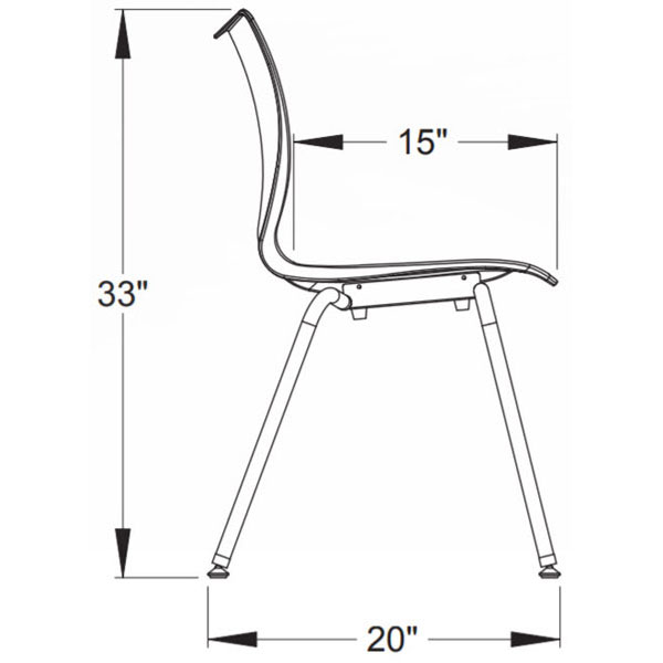 Smith System 18"H Groove Stack Chair