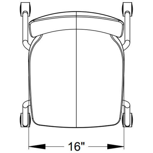 Smith System 18"H Groove Mobile Stack Chair