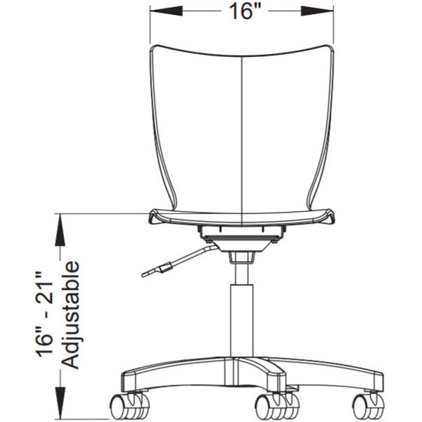 Groove Adjustable Chair with Glides