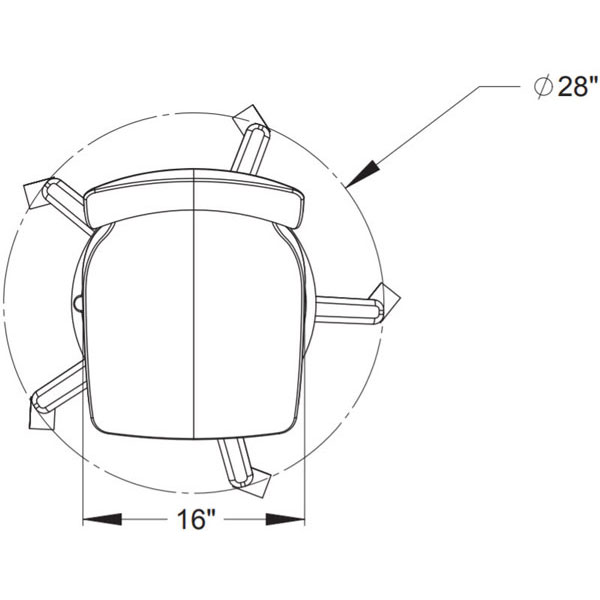 Groove Adjustable Stool with Casters