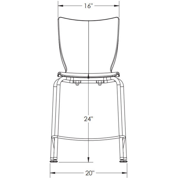 Groove 24" Fixed Height Stool