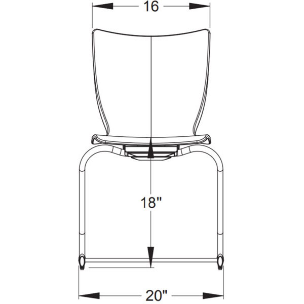 Smith System Groove 18" Cantilever Chair