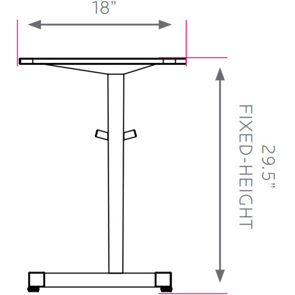 Silhouette Student Desk - Fixed Height With Glides - 24"W x 18"D x 29.5"H