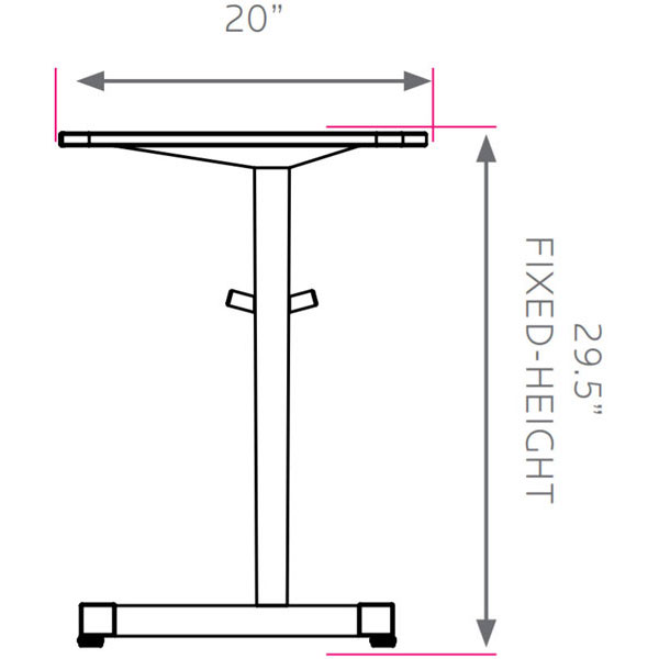 Silhouette Student Desk - Fixed Height With Glides - 27"W x 20"D x 29.5"H