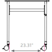 Silhouette Curve Student Desk - Fixed Height With Casters - 29.5"H x 29"W x 21"D