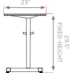 Silhouette Sequence Student Desk - Fixed Height With Glides - 29.5"H x 31"W x 23"D