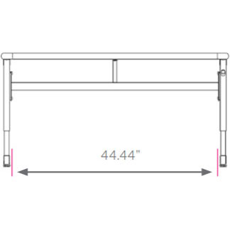 Silhouette Two-Student Desk - Adjustable Height - 19"-31"H x 48"W x 20"D