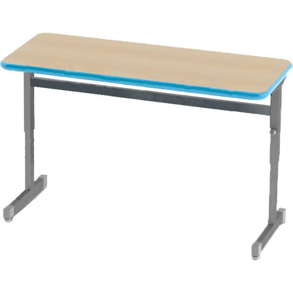 Silhouette Student Desk Bundle - Four Double Desks + Eight Flavors Chairs by Smith System