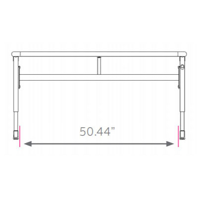 Silhouette Two-Student Desk - Adjustable Height - 19"-31"H x 54"W x 20"D